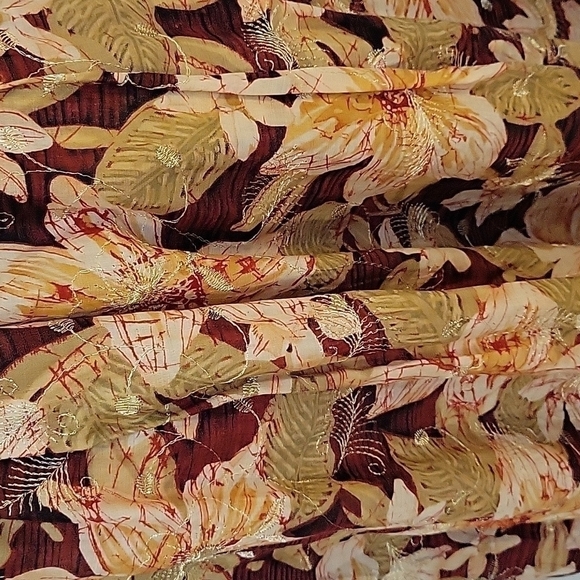 CYNTHIA STEFFE 1990s Floral Lace Paper Bag Tassel Boho Peasant Skirt - Picture 8 of 12